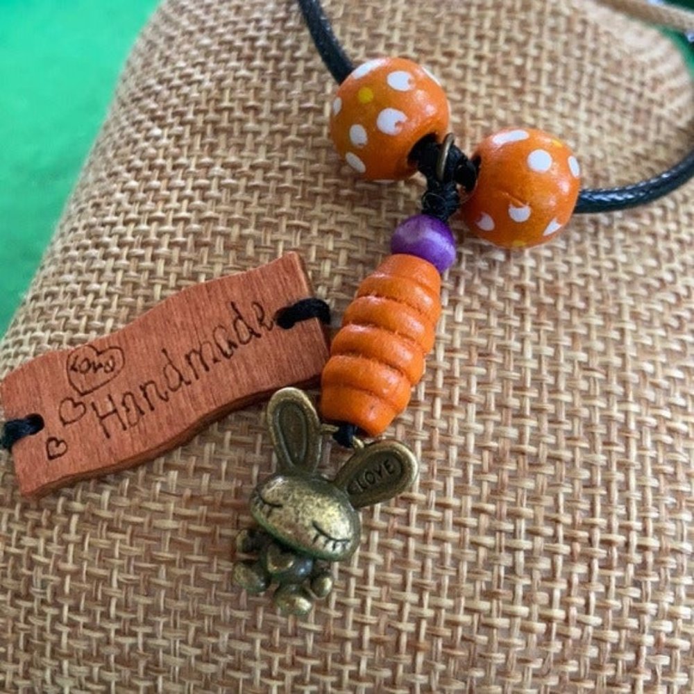 Meditation yoga bunny necklace